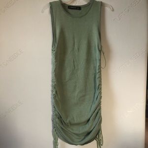 Princess polly sage green sinch dress